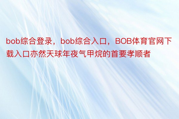 bob综合登录，bob综合入口，BOB体育官网下载入口亦然天球年夜气甲烷的首要孝顺者